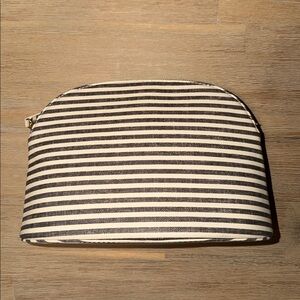 Gathre | Tan Vegan Leather Clutch | Striped